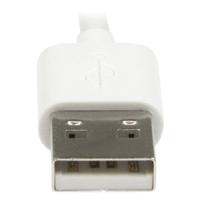 .com Haakse Lightning naar USB kabel voor iPhone  iPod  iPad - Apple MFI certified - 1 m - wit - Lightning-kabel - Lightning male naar USB male - 1 m - thumbnail