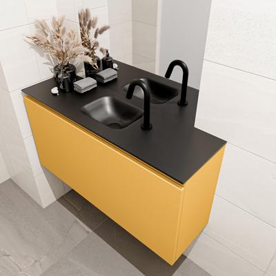 MONDIAZ OLAN 100cm toiletmeubel ocher. LEX wastafel urban midden 1 kraangat MONDIAZ OLAN 100cm toiletmeubel ocher. LEX wastafel urban midden 1 kraangat