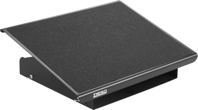 Desq voetensteun, metaal, 3 hoogte standen, heavy duty, zwart