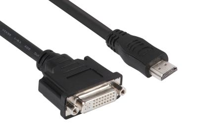 club3D CAC-HMD>DFD HDMI / DVI Adapter [1x HDMI-stekker - 1x DVI-bus 24+5-polig] Zwart 12.00 cm