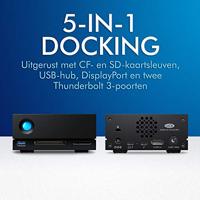 LaCie 1big Dock Thunderbolt 3 10000 GB Externe harde schijf (3,5 inch) USB-C 3.2 Gen 1, USB-A 3.2 Gen 1, Thunderbolt 3, DisplayPort, Cardreader Zwart - thumbnail