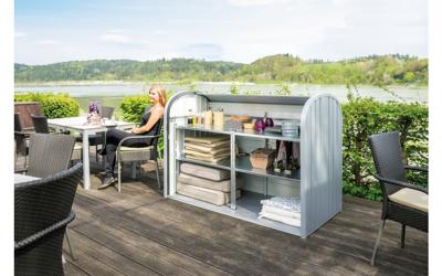 Biohort metalen oprolbox Storemax 117x73x109 cm- Boogdak- Metaal- Biohort