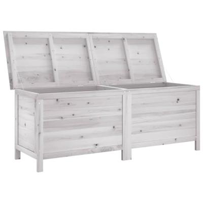 Tuinbox 150x50x56,5 cm massief vurenhout wit