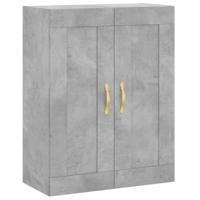 Hangkasten 2 st bewerkt hout betongrijs - thumbnail