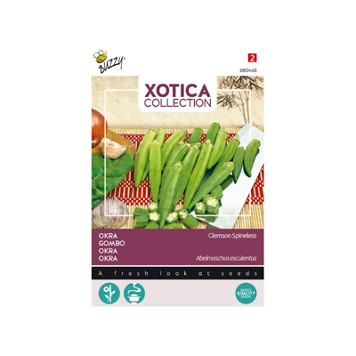 Zaden Xotica Okra Clemson Spineless Buzzy - Buzzy