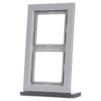 Jung LS Design Afdekraam Licht Grijs 2-voudig Duroplast - thumbnail