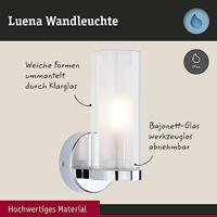 Paulmann Luena LED-lamp voor vochtige ruimte E14 Chroom, Glas - thumbnail