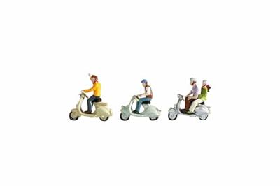NOCH 15910 H0 Scooterrijders figuren Geverfd, Staand