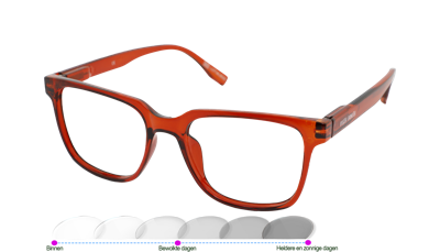 Leesbril Vista Bonita Cubo Photochromic-Terra Cotta-+3.50