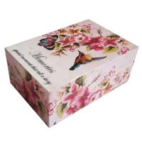 Geheugen Doos Vogel Bloemen Roze - thumbnail