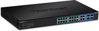 TRENDnet TPE-1620WS 16-poorts Gigabit Web Smart PoE+ Switch, 16 x Gigabit PoE+ poorten, 4 x gedeelde Gigabit poorten (RJ-45 of SFP), VLAN, QoS, LACP, IPv6 ondersteuning, 185 W PoE-totaal vermogen - thumbnail