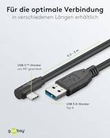 goobay USB-C > USB-A 3.0 90° kabel - thumbnail