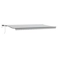 Luifel handmatig uittrekbaar en LED 600x300 cm antraciet en wit - thumbnail