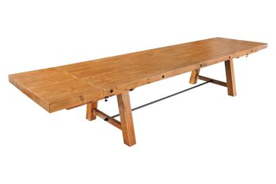 Massieve eettafel FINCA 300-400cm vintage bruin uitschuifbaar gerecycled grenenhout - 45129