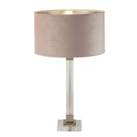 Searchlight Design tafellampScarborough goud met roze kap - EU67521PI - thumbnail