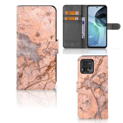 Motorola Moto G72 | Bookcase | Marmer Oranje
