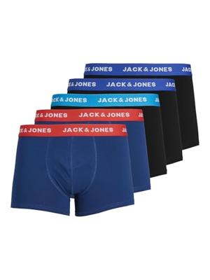 Jack & Jones Boxershorts JACLEE Trunks 5-pack Blauw / Zwart-XXL