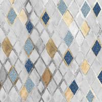 Schilderij -Handgeschilderd - Ruiten 100x100cm - thumbnail