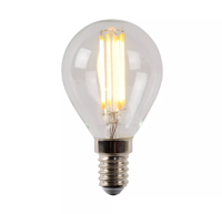 Lucide P45 - Filament lamp - Ø 4,5 cm - LED Dimb. - E14 - 1x4W 2700K - Transparant - thumbnail