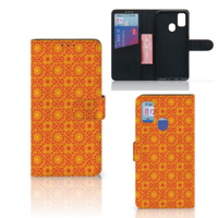 Samsung Galaxy M21 | M30s | Telefoon Hoesje | Batik Oranje | Portemonnee hoesje - thumbnail