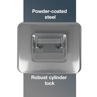 Westcott AC-E51001-ZI Geldkist 200x161x90mm Zilver, Kunststof Inzet Met 3 Vakken