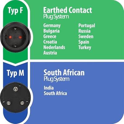 Brennenstuhl Travel Adapter met aarding => Zuid-Afrika, Indië - 1508460 - thumbnail