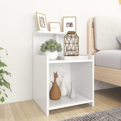 VidaXL Nachtkastje 40x35x60 cm bewerkt hout wit