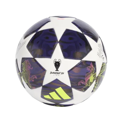 adidas UEFA Champions League Final Mini Voetbal Maat 1 2025-2026 Paars Wit Geel