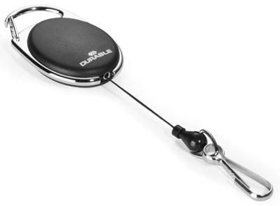 Durable Pashouder | met veerhaak | bandlengte 800 mm | zwart | 5 stuks - 832701 832701 Durable Pashouder | met veerhaak | bandlengte 800 mm | zwart | 5 stuks - 832701 832701