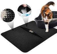Nobleza Kattenbakmat met filter - 45x60 cm - Zwart - thumbnail