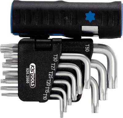 KS Tools 920.2500 TX Haakse schroevendraaierset T 8, T 10, T 15, T 20, T 25, T 27, T 30, T 40, T 45, T 50 10-delig KS Tools 920.2500 TX Haakse schroevendraaierset T 8, T 10, T 15, T 20, T 25, T 27, T 30, T 40, T 45, T 50 10-delig