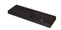 Wastafel INK Momento 1400x450x90 mm Quartz zwart 3421258 - thumbnail
