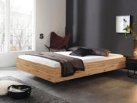 Bed IXANA 140x200 cm artisan eik met matras met lattenbodem - thumbnail