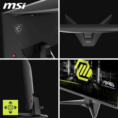 MSI MAG 242F Gaming Monitor 24 inch FHD - Rapid IPS-paneel 1920 x 1080, 200 Hz/0,5 ms, HDR Ready, AMD FreeSync Premium, HDMI 2.0b, DP 1.2a, randloos design, kantelbaar, VESA-compatibel, zwart