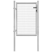 VidaXL Poort 105x150 cm gegalvaniseerd staal zilverkleurig - thumbnail