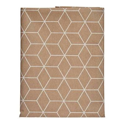 Tafelkleed Dun canvas Abstract Beige (140 x 180 cm)