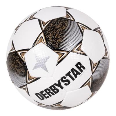 Derbystar Classic TT II Voetbal 4 x 3 Vlakken Maat 5 Wit Goud Zwart