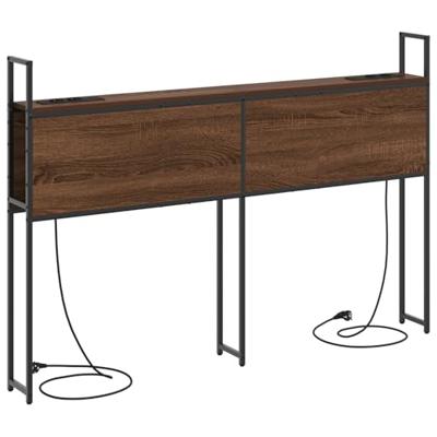 Bergend Hoofdeinde met Oplaadstation bruin eikenkleur 120 cm