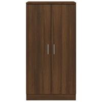 Schoenenkast 55x35x108 cm bewerkt hout bruin eikenkleur - thumbnail