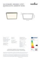 Nordlux PlafonniereOja nikkel vierkant 30x30cm instelbaar - 2015056155 - thumbnail