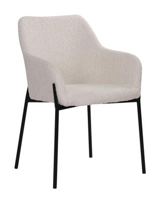 Artistiq Eetkamerstoel 'Brindy' Bouclé, kleur Wit