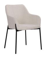 Artistiq Eetkamerstoel 'Brindy' Bouclé, kleur Wit - thumbnail