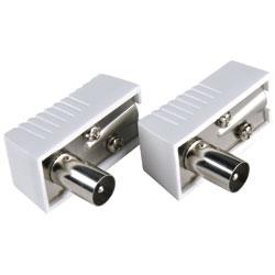 Bandridge Coaxconnector Male/Male Wit | 1 stuks - BPP645 BPP645