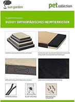 Sun Garden buddy orthopedisch hondenkussen 79x60x8cm antraciet - thumbnail
