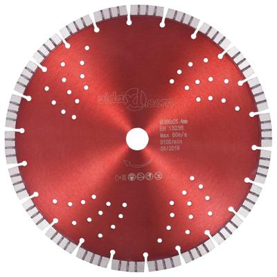 VidaXL Diamantzaagblad met turbo en gaten 300 mm staal VidaXL Diamantzaagblad met turbo en gaten 300 mm staal