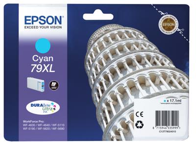 Epson Inktcartridge 79XL Origineel Cyaan C13T79024010 Epson Inktcartridge 79XL Origineel Cyaan C13T79024010
