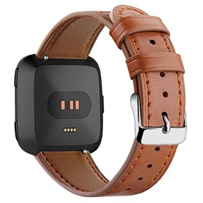 Fitbit Versa 3/4 & Sense 1/2 leren bandje - Bruin Fitbit Versa 3/4 & Sense 1/2 leren bandje - Bruin