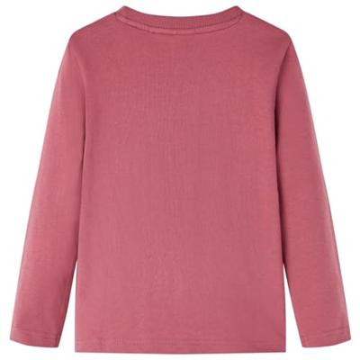Kindershirt met lange mouwen dinosaurusprint 116 donkerrood