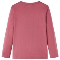Kindershirt met lange mouwen dinosaurusprint 92 donkerrood - thumbnail