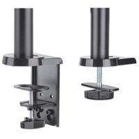Manhattan 461597 Monitor-tafelbeugel 2-voudig 43,2 cm (17) - 81,3 cm (32) Zwart Draaibaar, In hoogte verstelbaar, Kantelbaar, Zwenkbaar - thumbnail